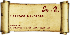 Szikora Nikolett névjegykártya